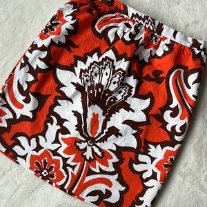 Milly of New York orange print mini skirt
